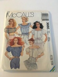 3685 MCCALLS PEASANT TOPS LENGTHS PATTERN MEDIUM 14-16 or 10-12 Small choice